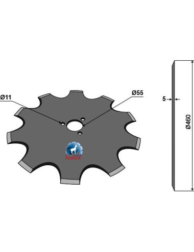 Coutre circulaire Ø460x5