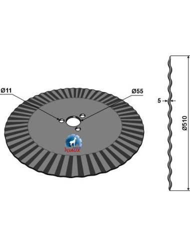 Coutre circulaire Ø510x5