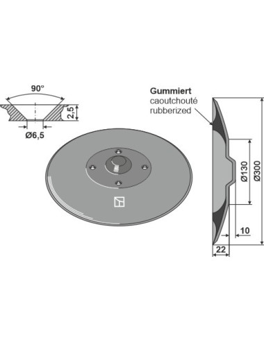 Disque de semoir Ø300x2,5
