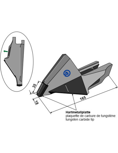 Pointe variable - Semence ou engrais - gauche