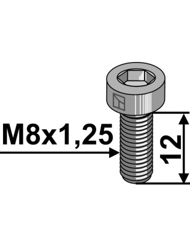 Boulon à 6 pans creux M8 - 8.8