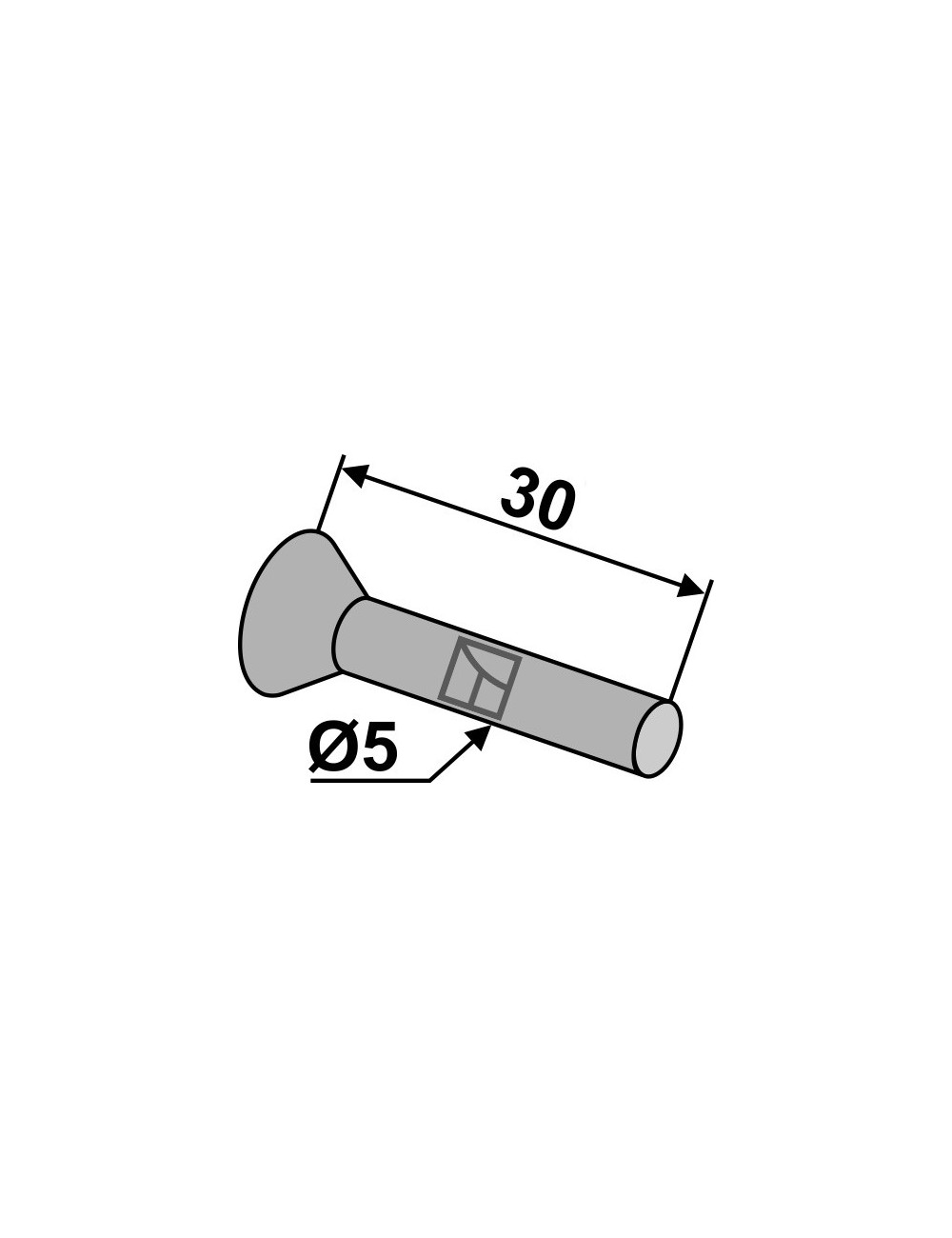 Rivet à tête fraisée Ø5x30