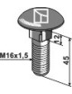 Boulon à tête bombée - M16x1,5