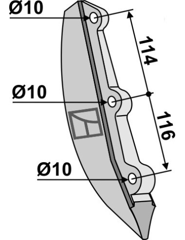 Clavette pour soc de semoir en métal