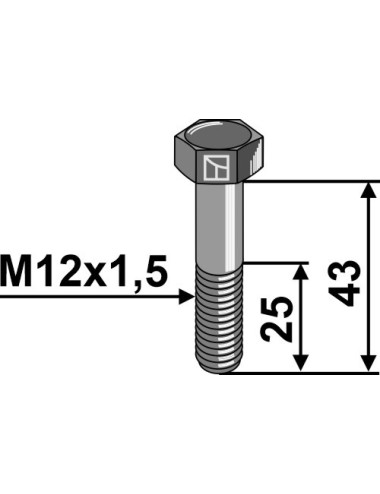 Boulon à tête hexagonale...