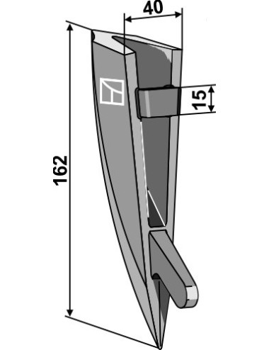 Clavette pour soc de semoir en métal