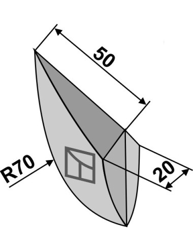 Clavette pour soc de semoir en métal