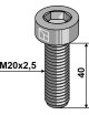 Boulon à 6 pans creux - M20x2,5 - 10.9