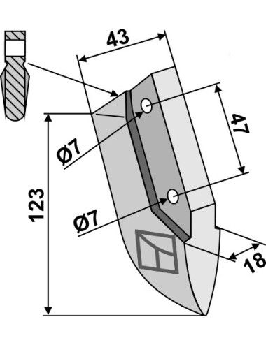 Soc de semoir en métal