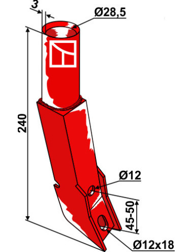 Tube de semoir