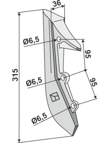 Soc de semoir en métal