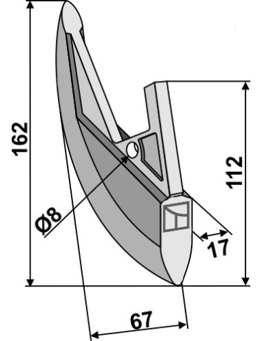 Soc de semoir en métal