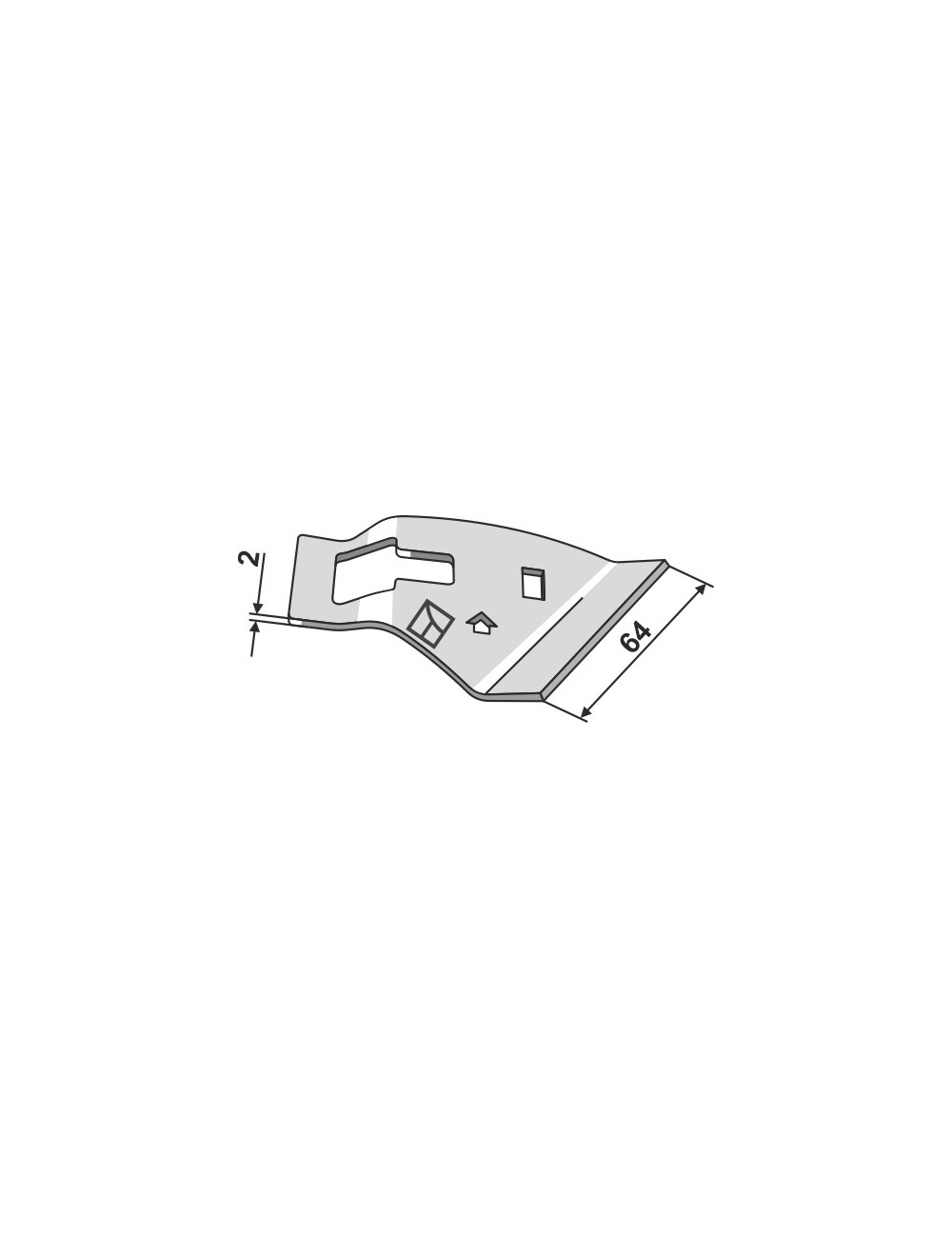 Racloir pour disques de semoir - gauche