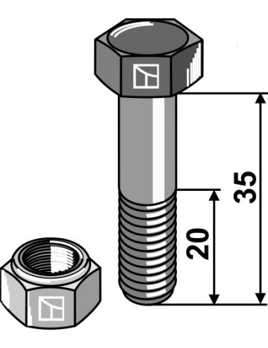 Boulon avec écrou à...