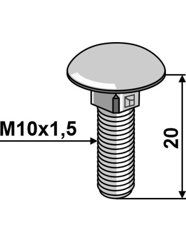 Boulon à tête bombée -...