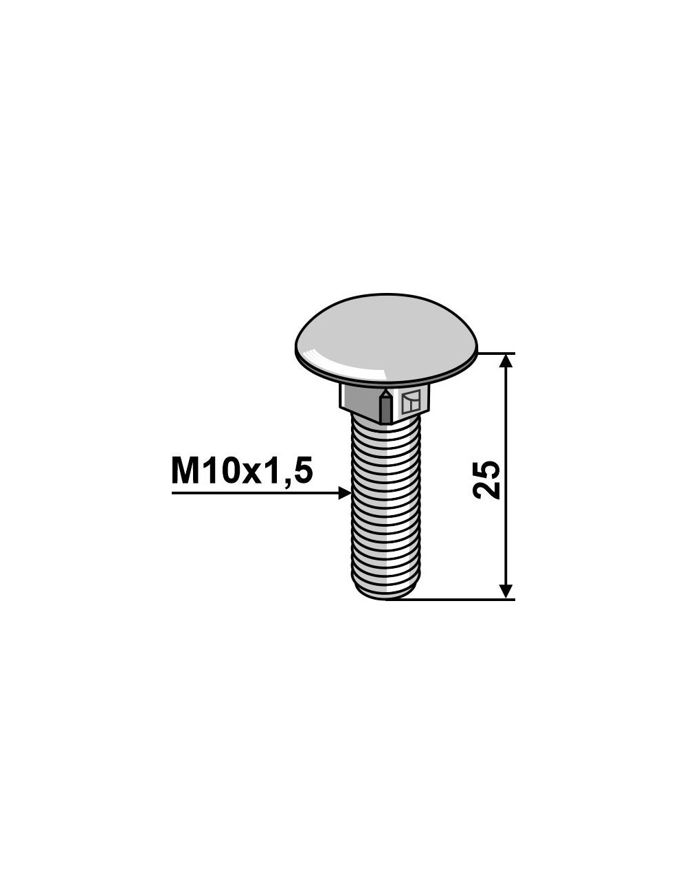 Boulon à tête bombée - galvanisé