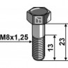 Boulon à tête hexagonale - M8x1,25 - 8.8