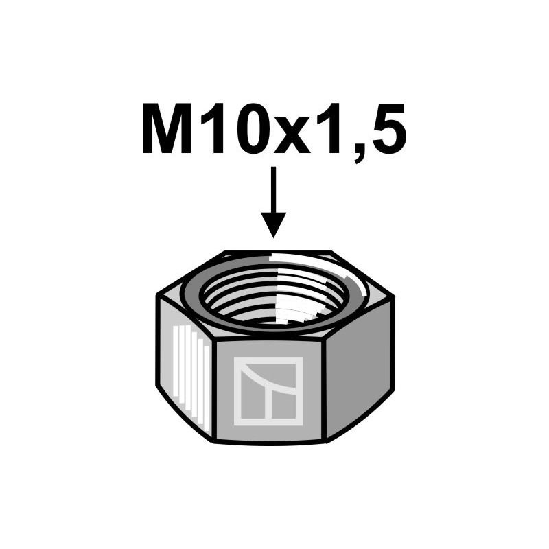 Écrou hexagonal - M10x1,5