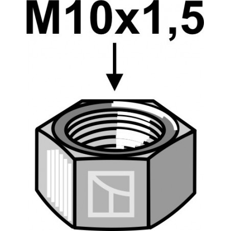 Écrou hexagonal - M10x1,5