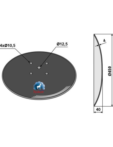 Disque lisse Ø450x4 pour...
