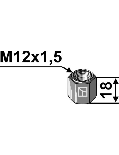 Écrou M12x1,5