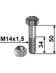 Boulon avec écrou à freinage interne - M14x1,5 - 12.9