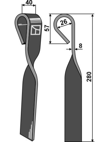 Couteau-fanes