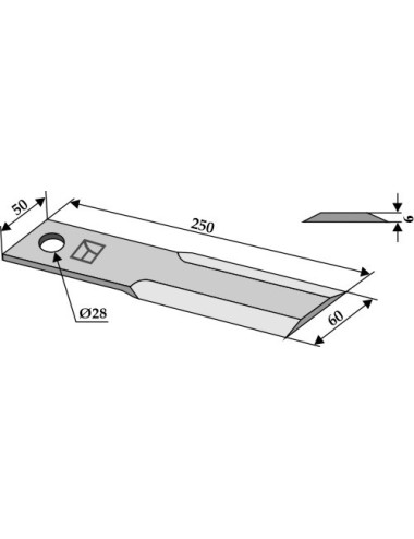 Couteau broyeur de paille