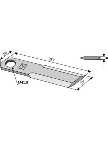 Couteau broyeur de paille