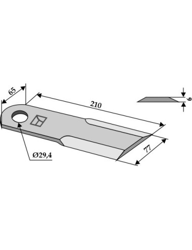 Couteau broyeur de paille