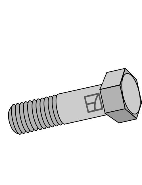 Boulon à tête hexagonale avec filet fin - M12x1,25x50 - 12.9