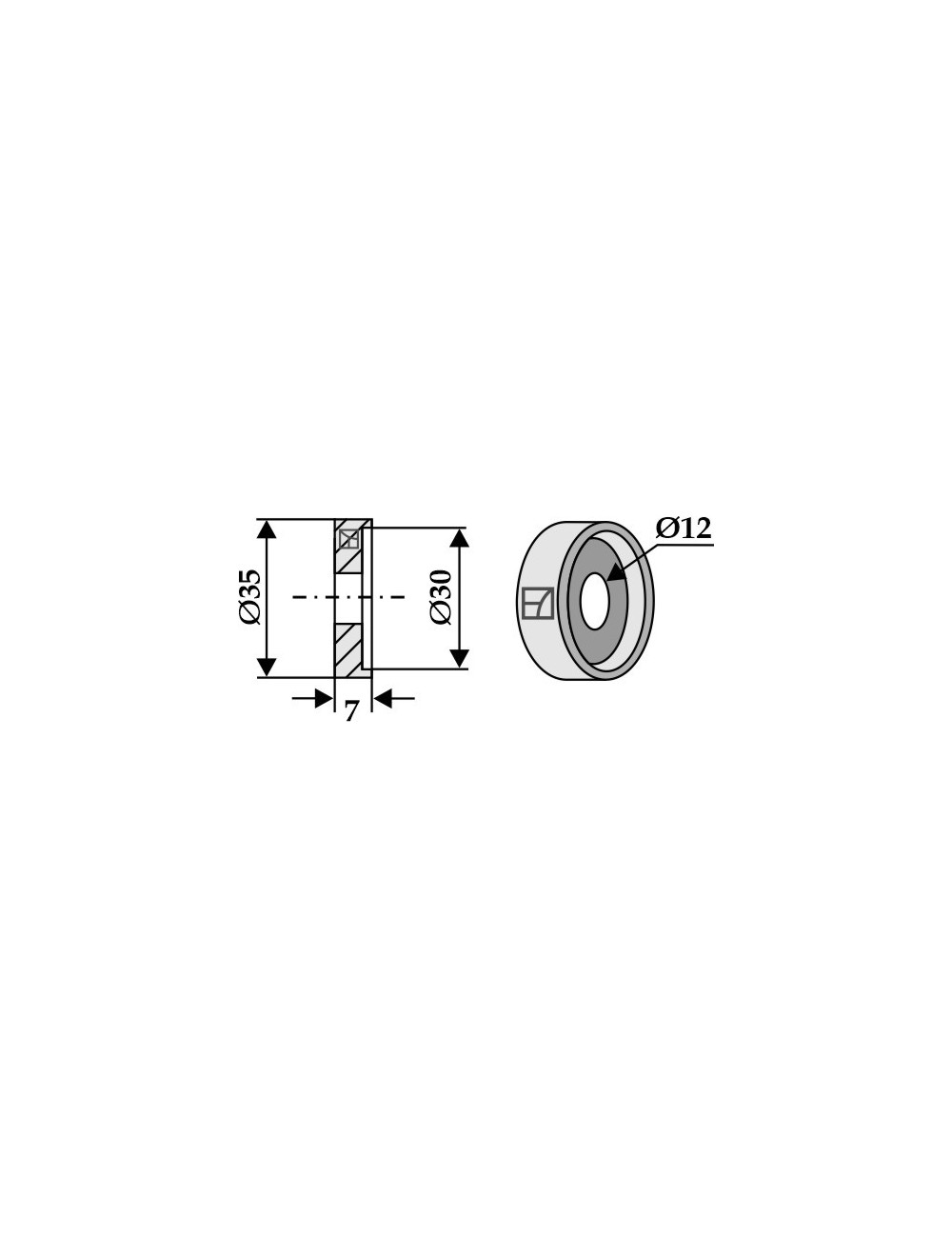 Entretoise pour couteau broyeur de paille