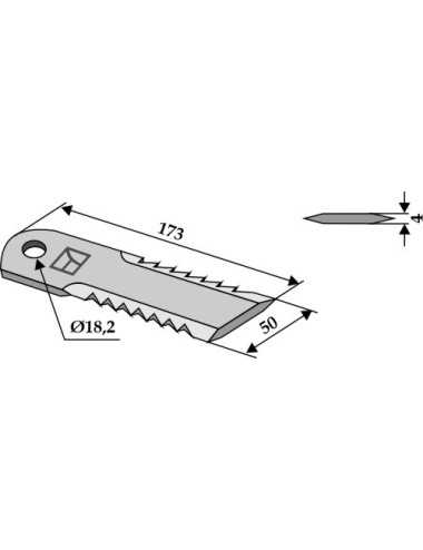 Couteau broyeur de paille