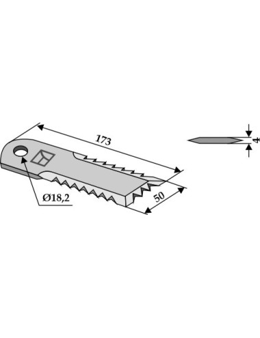 Couteau broyeur de paille