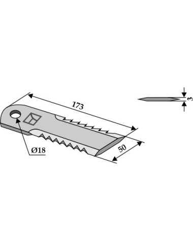 Couteau broyeur de paille