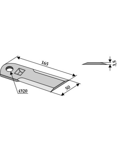 Couteau broyeur de paille