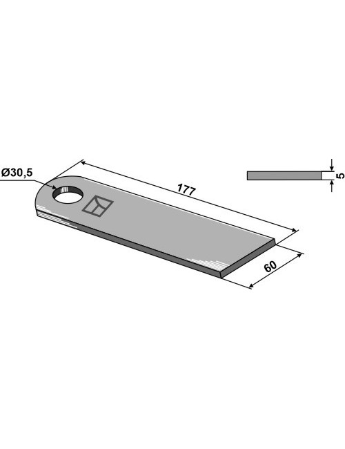 Couteau broyeur de paille de mais