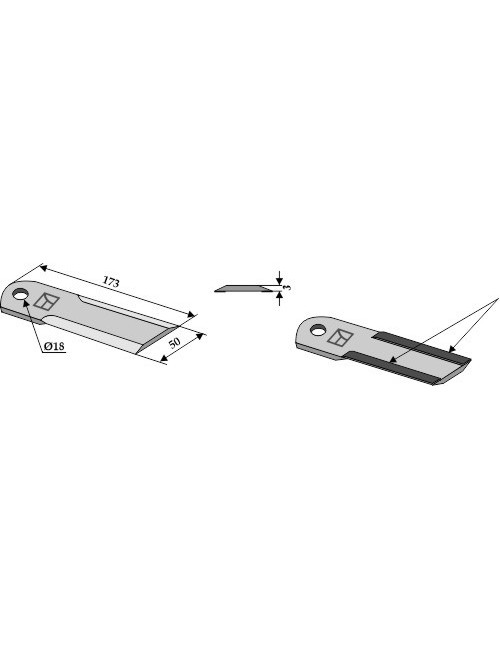 Couteau broyeur de paille