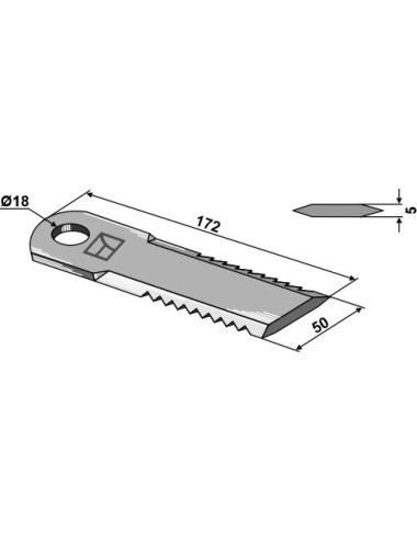 Couteau broyeur de paille