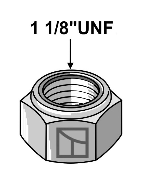 Écrou à freinage interne 1 1/8''UNF