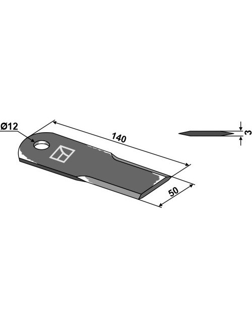 Couteau broyeur de paille