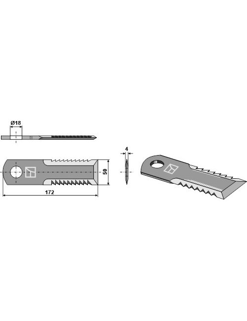 Couteau broyeur de paille