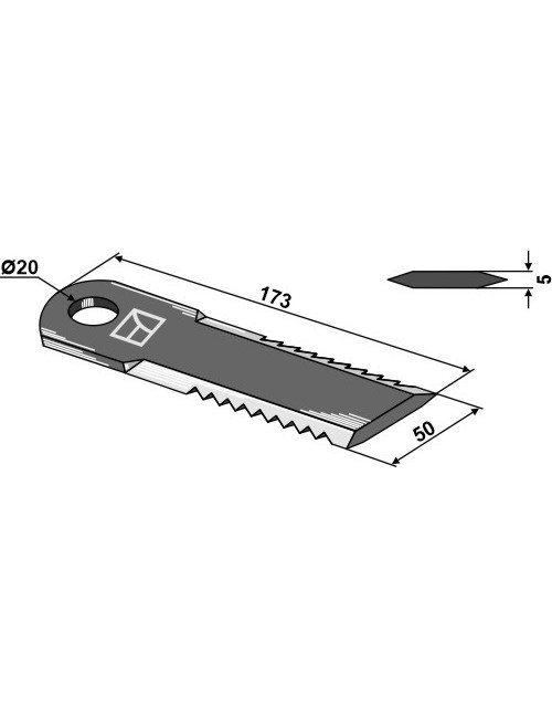 Couteau broyeur de paille