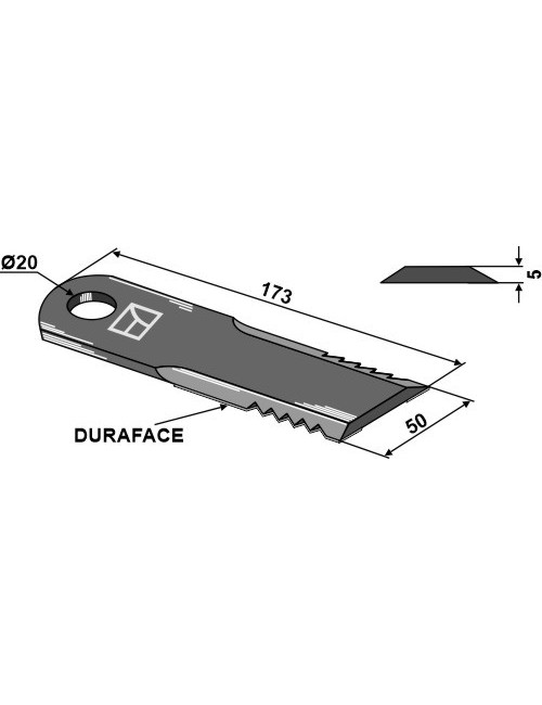 Couteau broyeur de paille - DURAFACE