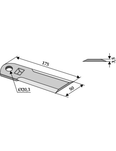 Couteau broyeur de paille