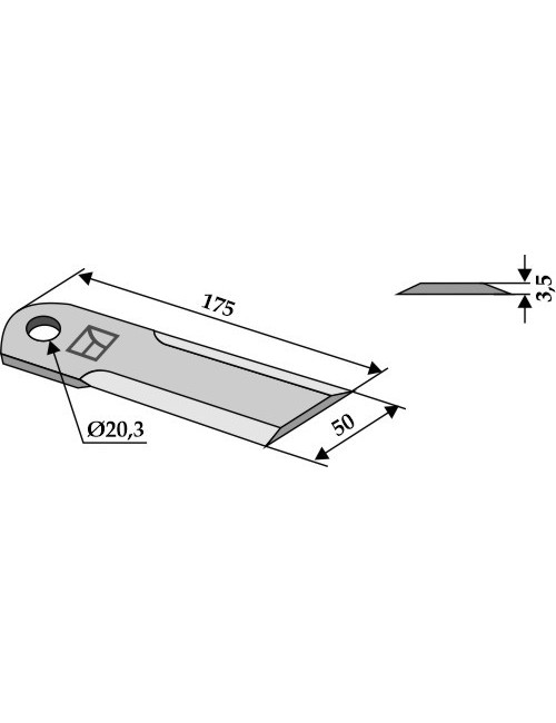 Couteau broyeur de paille