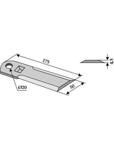 Couteau broyeur de paille