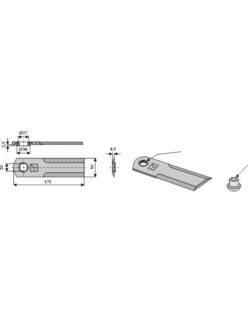 Couteau broyeur de paille