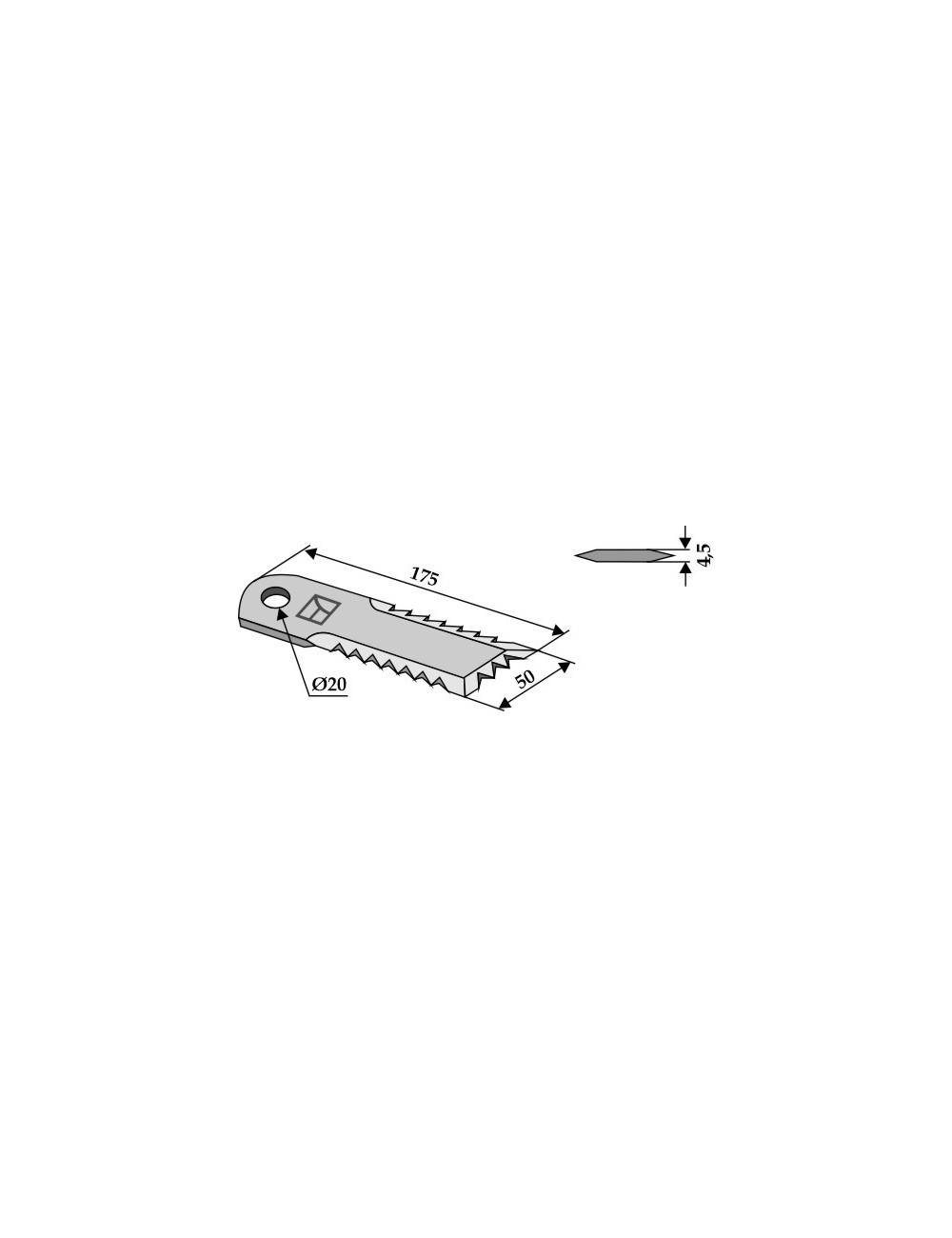 Couteau broyeur de paille