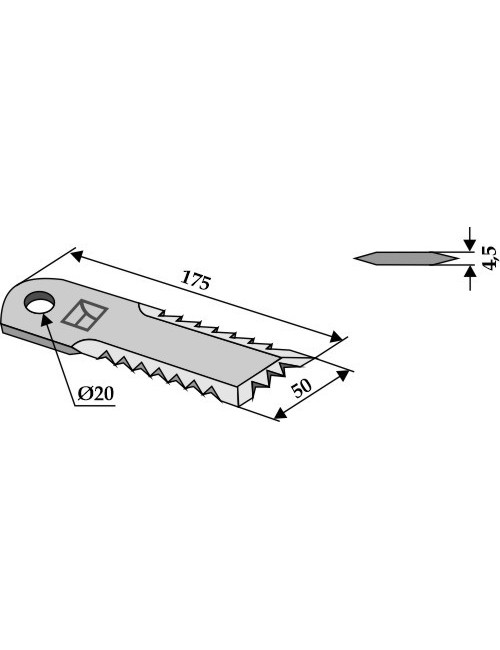 Couteau broyeur de paille